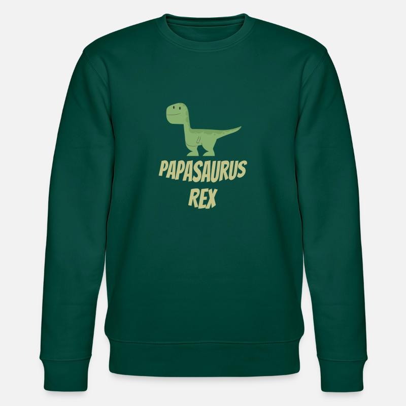 Papasaurus Rex - Stanley/Stella Unisex Bio-Sweatshirt CHANGER  - Forest