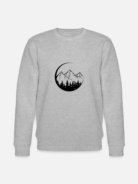 Circle - Mountain - (3) - Stanley/Stella CHANGER Unisex Organic Sweatshirt - heather grey