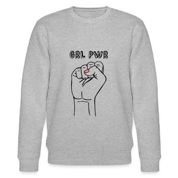 girl power Faust - Stanley/Stella Unisex Bio-Sweatshirt CHANGER  - Grau meliert - Vorne - Nik (191cm) & Marisol (170cm)