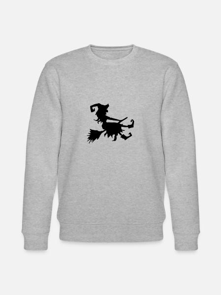 Halloween Hexe - Stanley/Stella Unisex Bio-Sweatshirt CHANGER - Grau meliert