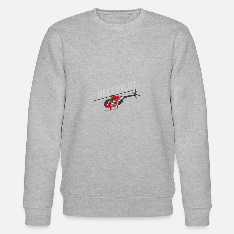 Pilote Heli | Pilote d'hélicoptère - Sweat bio CHANGER Stanley/Stella Unisexe - gris chiné