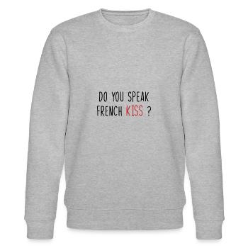 Do you speak french kiss ? - Sweat bio CHANGER Stanley/Stella Unisexe - gris chiné - Devant - Nik (191cm) & Marisol (170cm)