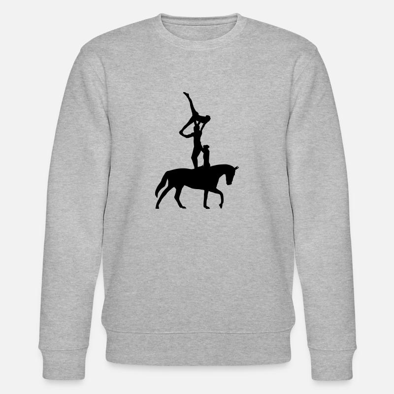 Voltigieren, reiten - Stanley/Stella Unisex Bio-Sweatshirt CHANGER  - Grau meliert