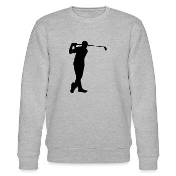 Golf player - Stanley/Stella CHANGER Unisex Organic Sweatshirt - heather grey - Front - Nik (191cm) & Marisol (170cm)