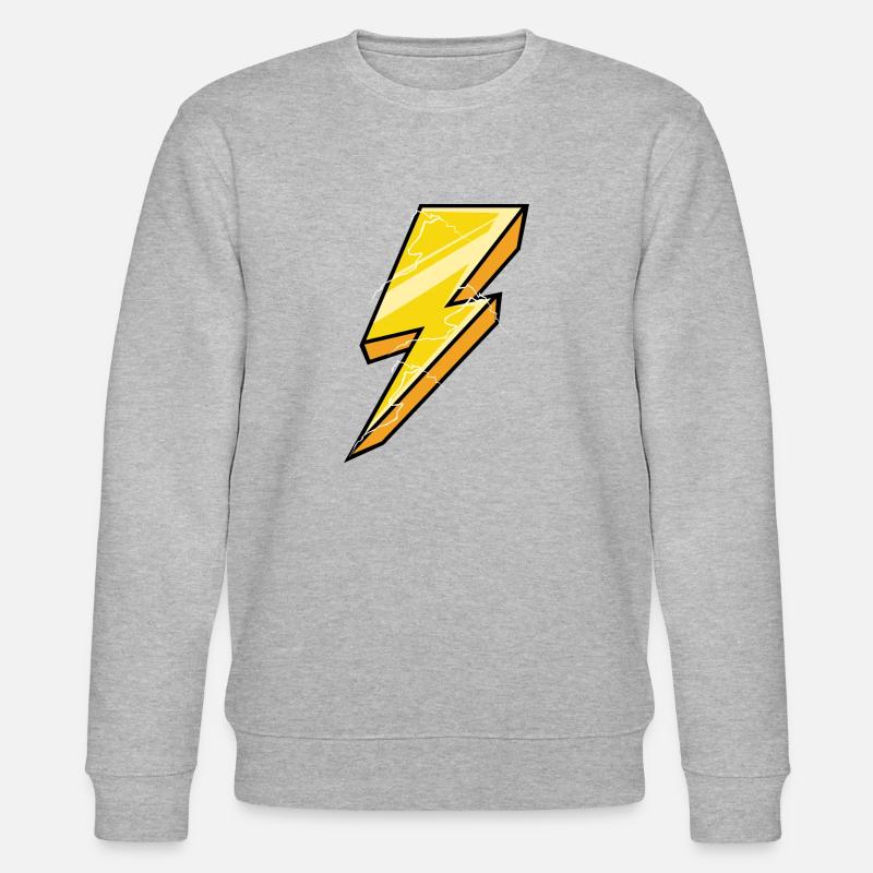 Lichtblitz Cartoon - Stanley/Stella Unisex Bio-Sweatshirt CHANGER  - Grau meliert
