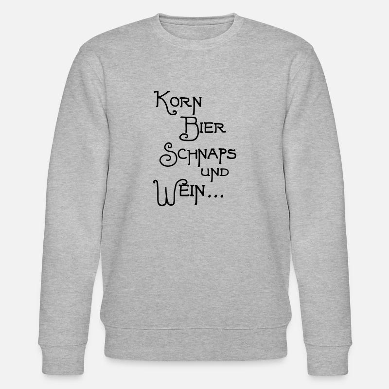 Korn Bier Schnaps - Stanley/Stella Unisex Bio-Sweatshirt CHANGER  - Grau meliert