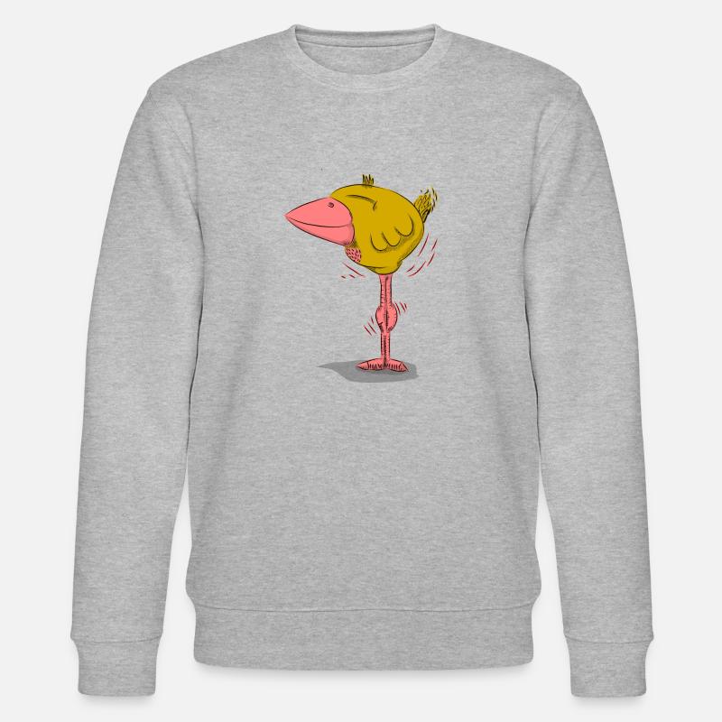 Oiseau Friedolin tout simplement heureux - Sweat bio CHANGER Stanley/Stella Unisexe - gris chiné