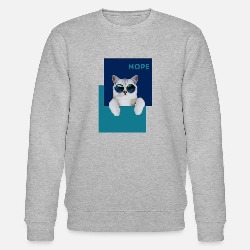 Chat Nope - Sweat bio CHANGER Stanley/Stella Unisexe - gris chiné