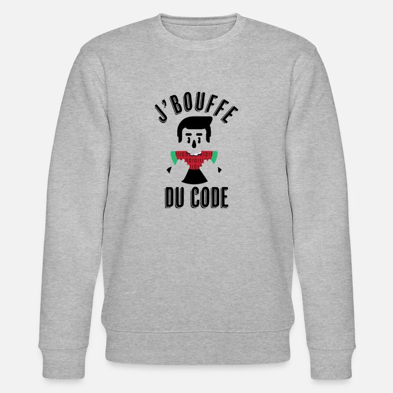 Je bouffe du code - Sweat bio CHANGER Stanley/Stella Unisexe - gris chiné