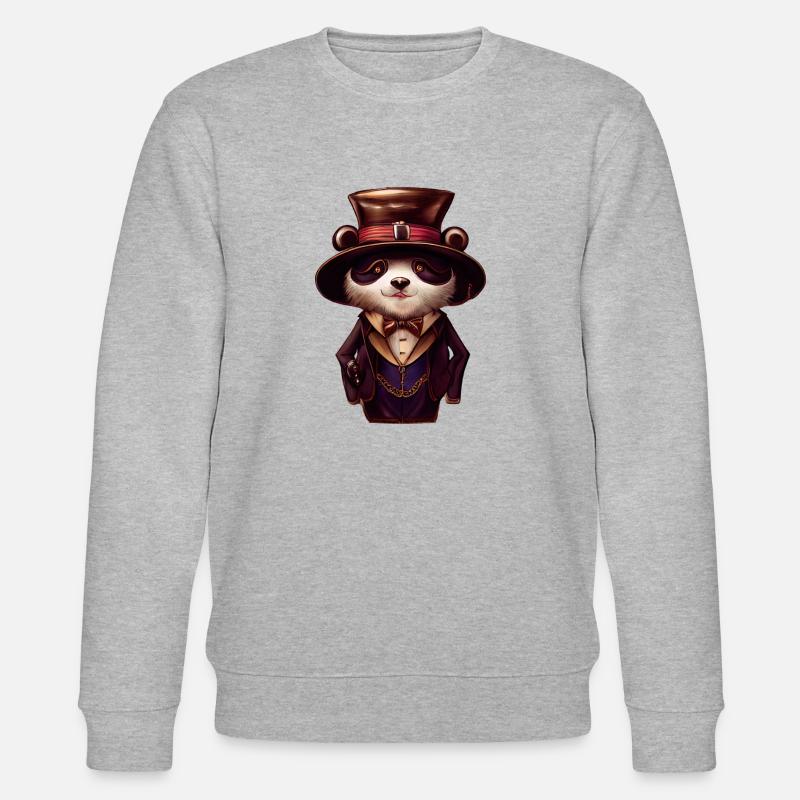 Panda - Stanley/Stella Unisex Bio-Sweatshirt CHANGER  - Grau meliert