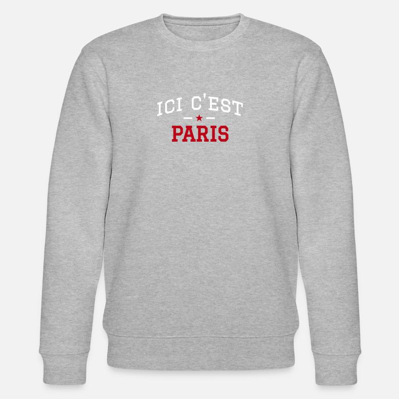 Ici c'est PARIS - Sweat bio CHANGER Stanley/Stella Unisexe - gris chiné