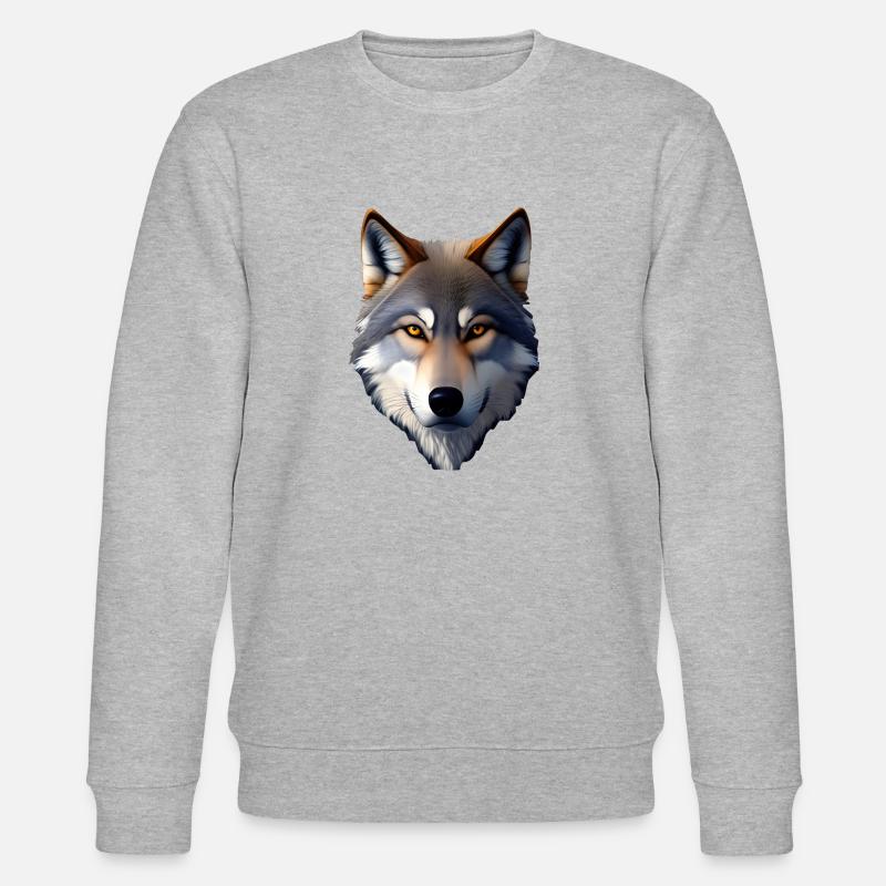 Wolf - Stanley/Stella Unisex Bio-Sweatshirt CHANGER  - Grau meliert