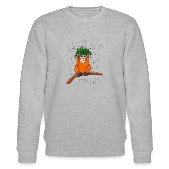 Rimba im Regen - Stanley/Stella Unisex Bio-Sweatshirt CHANGER  - Grau meliert - Vorne - Nik (191cm) & Marisol (170cm)