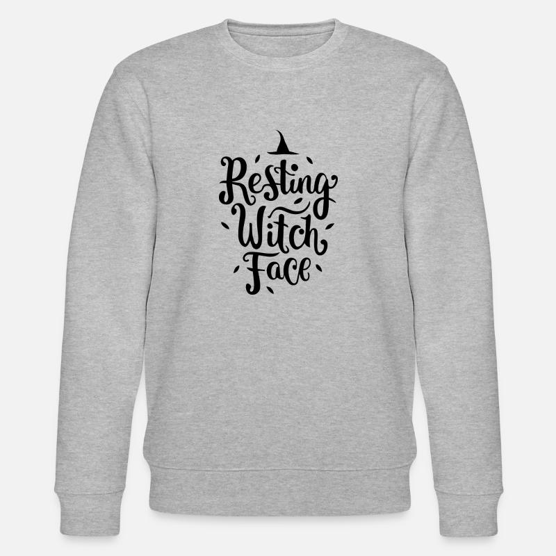 Ruhendes Hexengesicht - Stanley/Stella Unisex Bio-Sweatshirt CHANGER  - Grau meliert