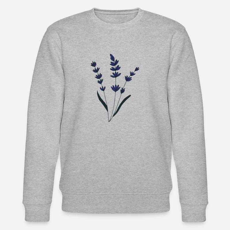 lavendel - Stanley/Stella Unisex Bio-Sweatshirt CHANGER - Grau meliert