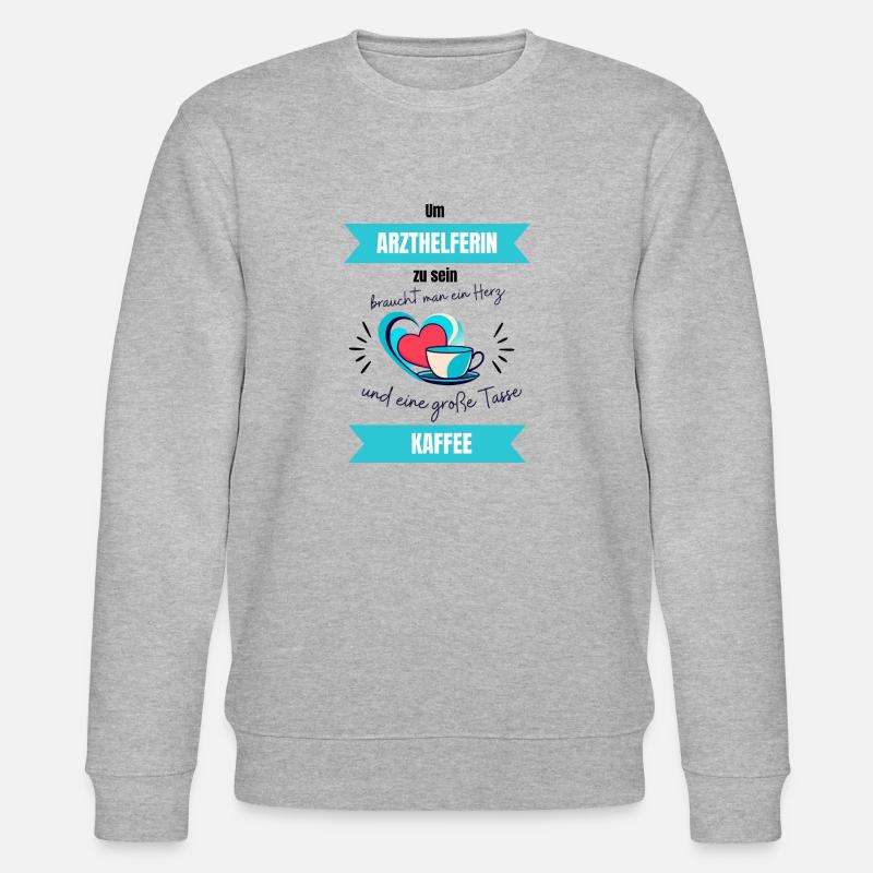 Arzthelferin mit Herz - Stanley/Stella Unisex Bio-Sweatshirt CHANGER - Grau meliert