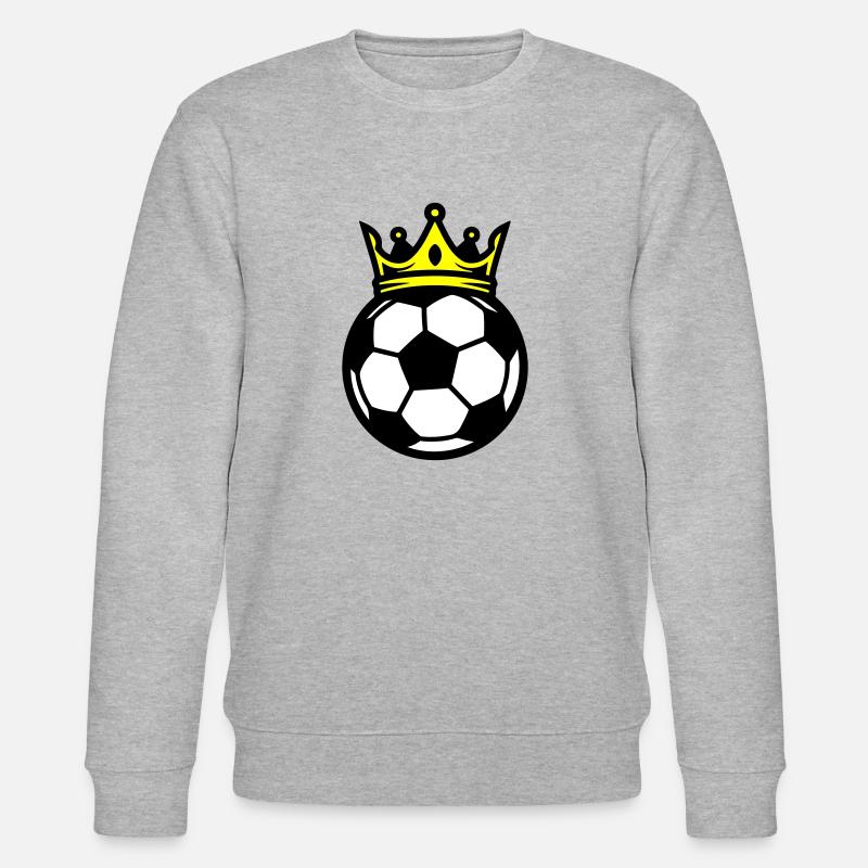 Fussball Ball Krone - Stanley/Stella Unisex Bio-Sweatshirt CHANGER  - Grau meliert