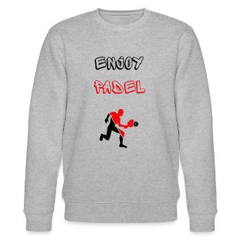 Enjoy Padel - Sweat bio CHANGER Stanley/Stella Unisexe - gris chiné - Devant - Nik (191cm) & Marisol (170cm)