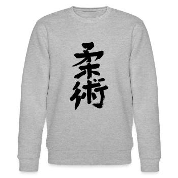 Jiu-Jitsu / Japanisch - Stanley/Stella Unisex Bio-Sweatshirt CHANGER  - Grau meliert - Vorne - Nik (191cm) & Marisol (170cm)