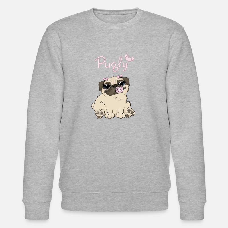 Bella die Mops - Stanley/Stella Unisex Bio-Sweatshirt CHANGER - Grau meliert