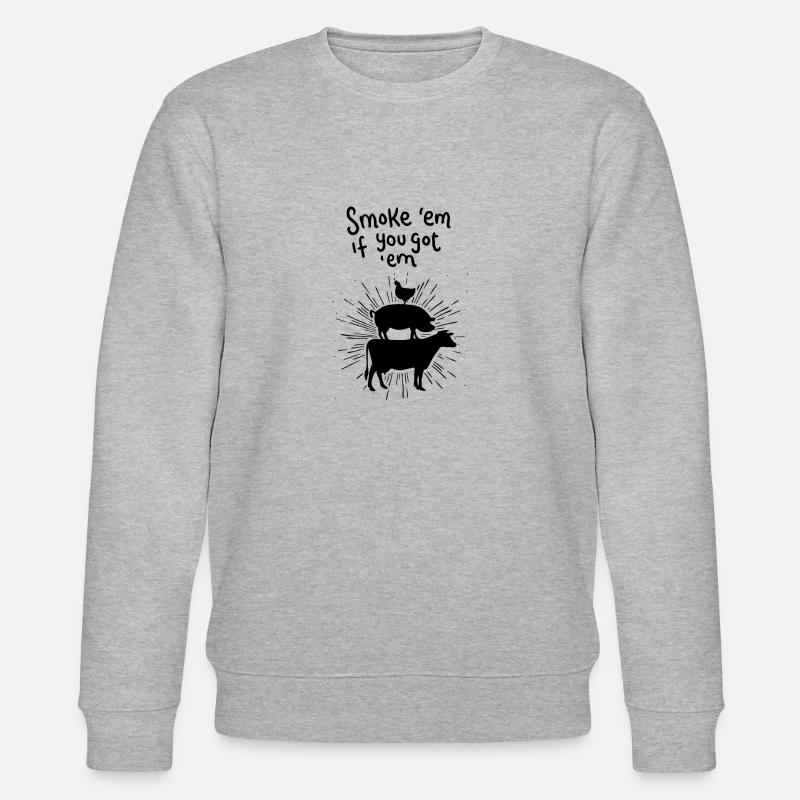 Lecker Fleisch - Stanley/Stella Unisex Bio-Sweatshirt CHANGER  - Grau meliert