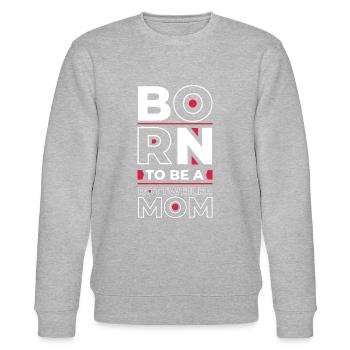 Born to be a Rottweiler Mom - Stanley/Stella Unisex Bio-Sweatshirt CHANGER  - Grau meliert - Vorne - Nik (191cm) & Marisol (170cm)