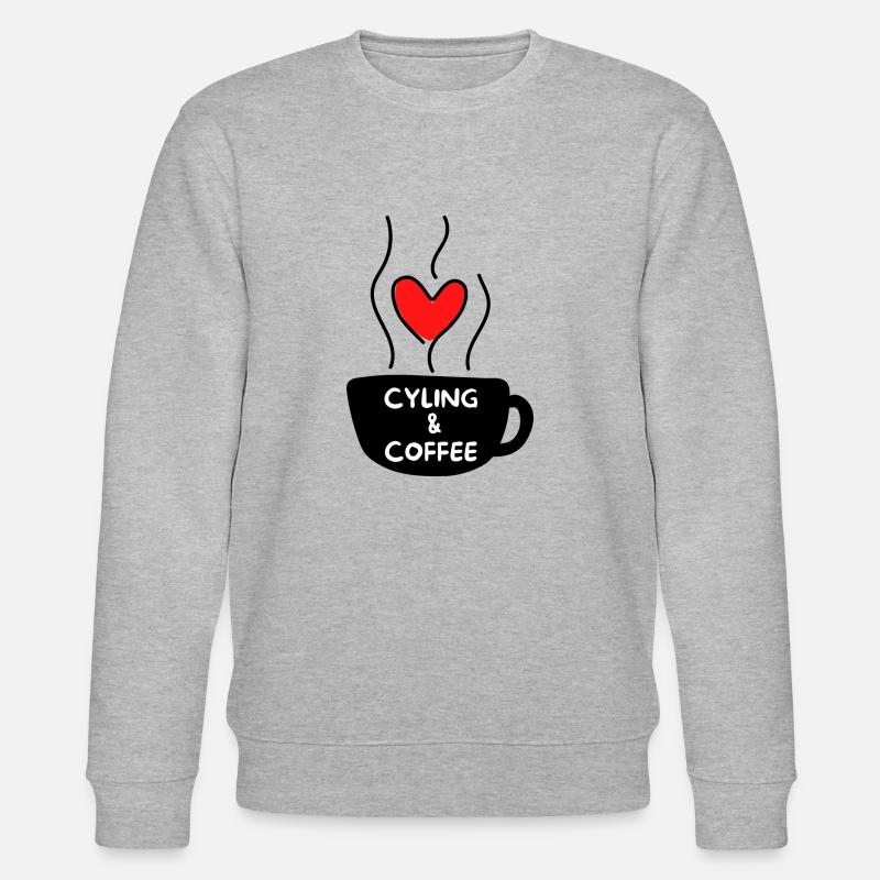 Radfahren & Kaffee. - Stanley/Stella Unisex Bio-Sweatshirt CHANGER  - Grau meliert