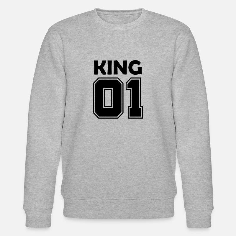 king 01 - Stanley/Stella CHANGER Unisex Organic Sweatshirt - heather grey