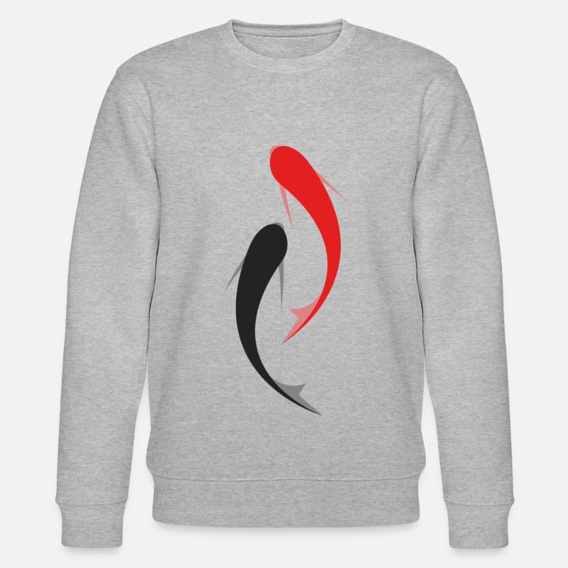 Japanischer Koi - Stanley/Stella Unisex Bio-Sweatshirt CHANGER  - Grau meliert