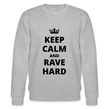 Techno - Techno musik - Rave - Rave Hard - Stanley/Stella Unisex Bio-Sweatshirt CHANGER  - Grau meliert - Vorne - Nik (191cm) & Marisol (170cm)