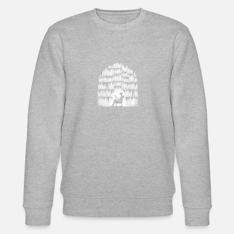 Vertieft in ein Buch - Stanley/Stella Unisex Bio-Sweatshirt CHANGER  - Grau meliert