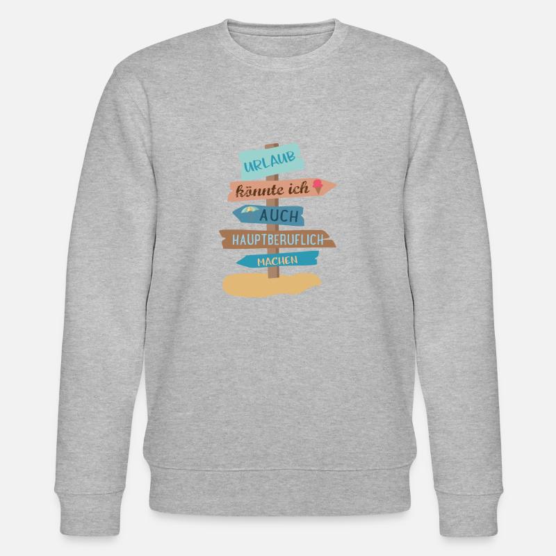 Urlaub - Stanley/Stella Unisex Bio-Sweatshirt CHANGER  - Grau meliert