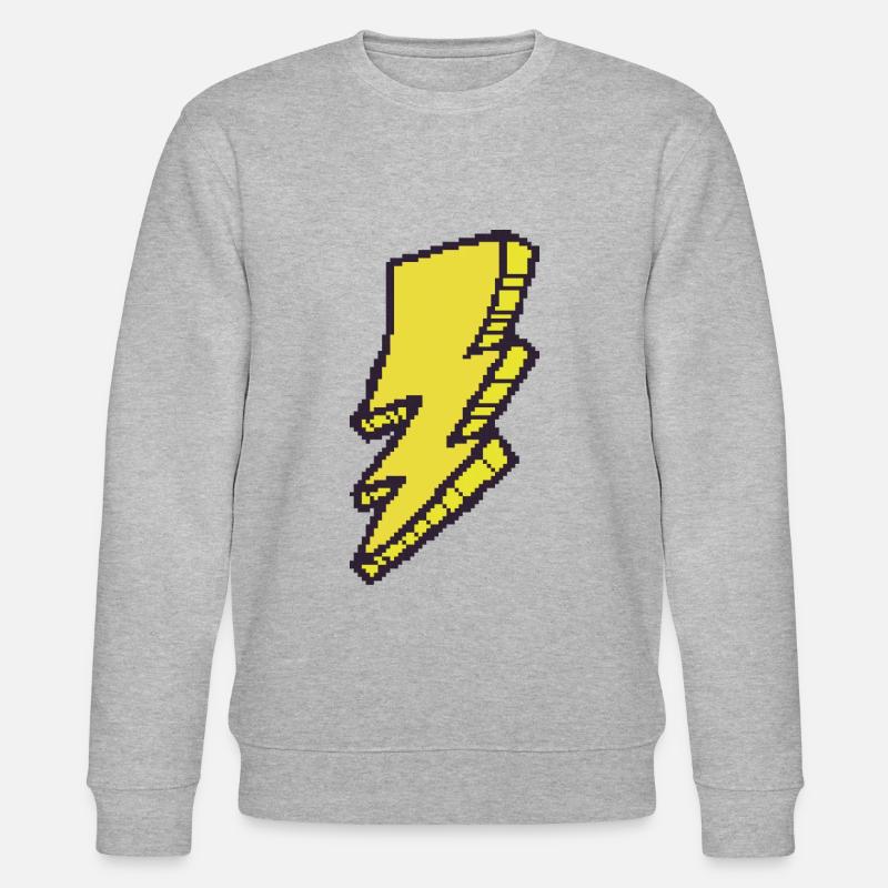 Pixel-Art Lightning - Sweat bio CHANGER Stanley/Stella Unisexe - gris chiné