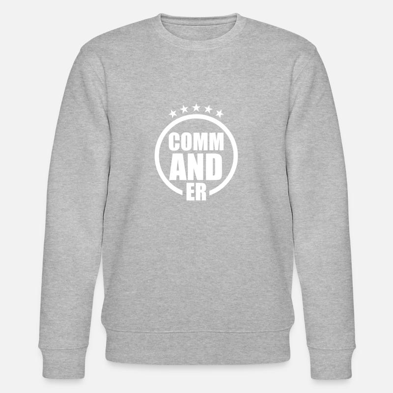Commandant - Capitaine pilote militaire - Sweat bio CHANGER Stanley/Stella Unisexe - gris chiné