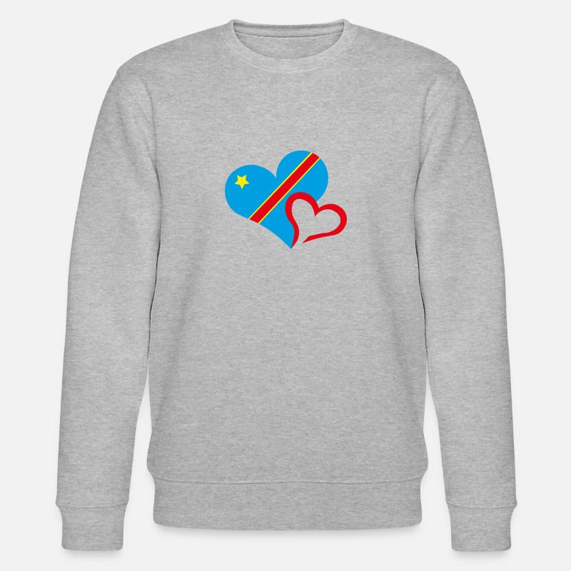 Kongo, ich liebe Kongo - Stanley/Stella Unisex Bio-Sweatshirt CHANGER  - Grau meliert