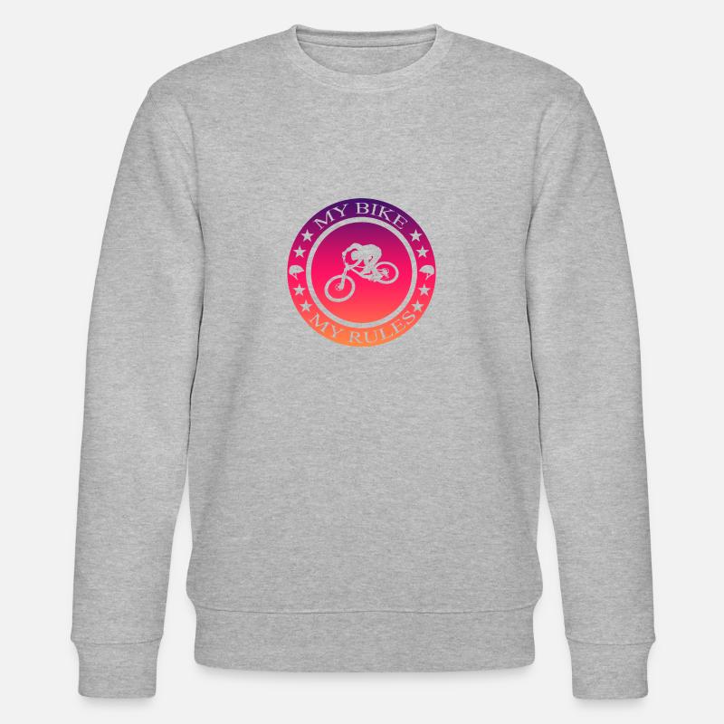Biker Downhill Geschenk - Stanley/Stella Unisex Bio-Sweatshirt CHANGER  - Grau meliert