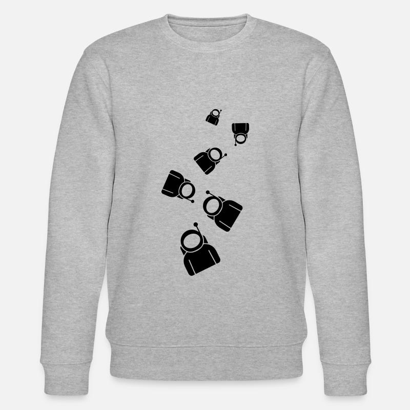 Astronaut Icon symbol - Stanley/Stella Unisex Bio-Sweatshirt CHANGER  - Grau meliert