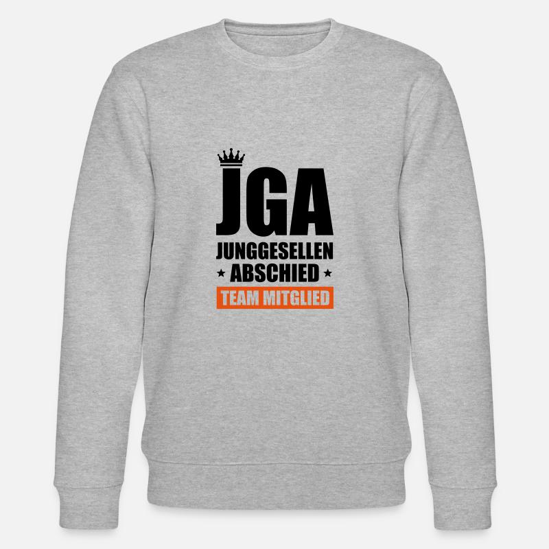 jga junggesellenabschied team - Stanley/Stella Unisex Bio-Sweatshirt CHANGER  - Grau meliert