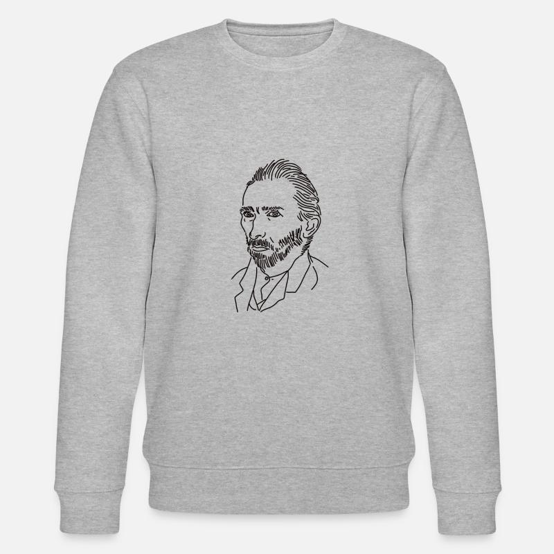 Van Gogh Portrait - Sweat bio CHANGER Stanley/Stella Unisexe - gris chiné