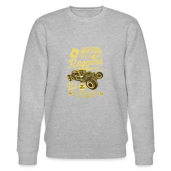 Raggare T Shirt Design for Sweden Fans - Stanley/Stella Unisex Bio-Sweatshirt CHANGER  - Grau meliert - Vorne - Nik (191cm) & Marisol (170cm)