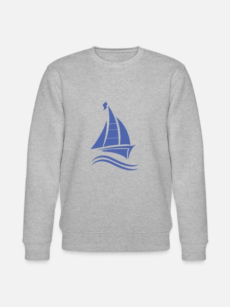 Sailing Sailboat Sailing License - Stanley/Stella CHANGER Unisex Organic Sweatshirt - heather grey