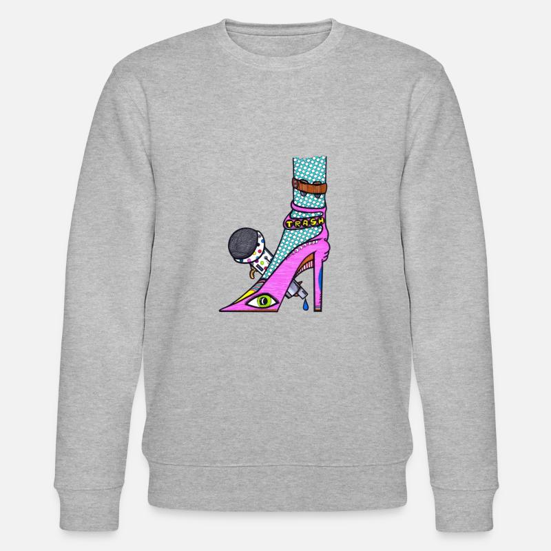 Disko Stöckelschuhe - Stanley/Stella Unisex Bio-Sweatshirt CHANGER  - Grau meliert