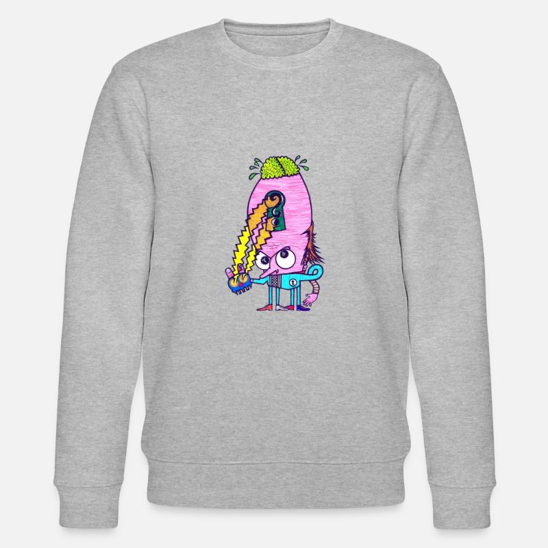 Gehirn Kopf - Stanley/Stella Unisex Bio-Sweatshirt CHANGER  - Grau meliert