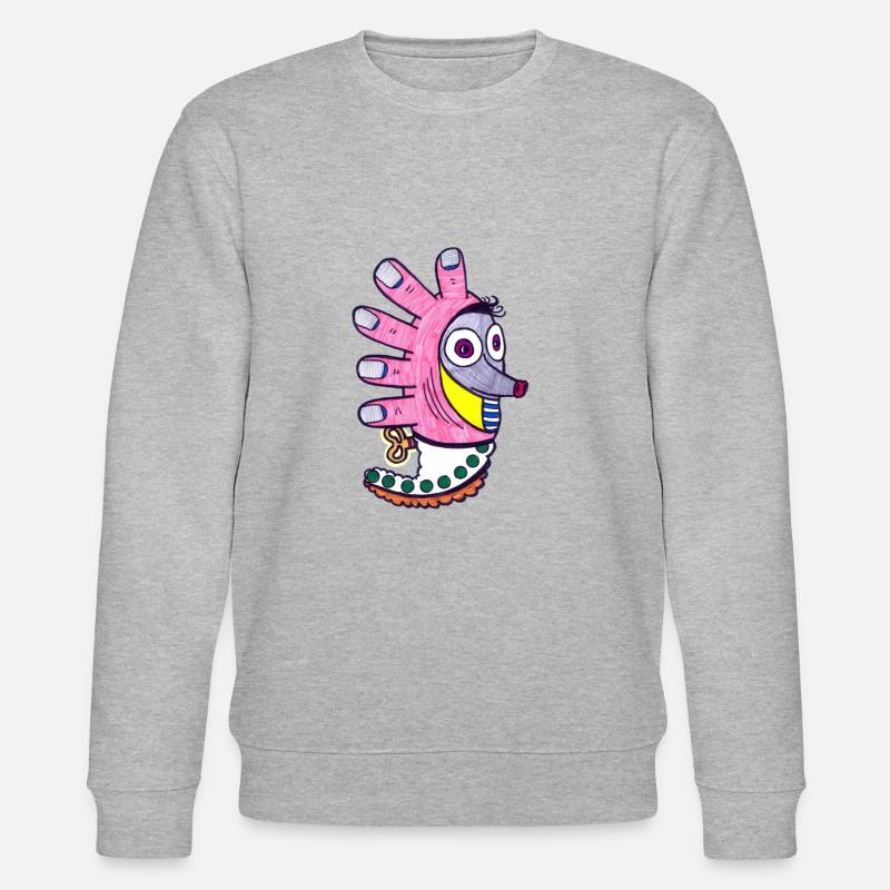 Finger Igel - Stanley/Stella Unisex Bio-Sweatshirt CHANGER  - Grau meliert