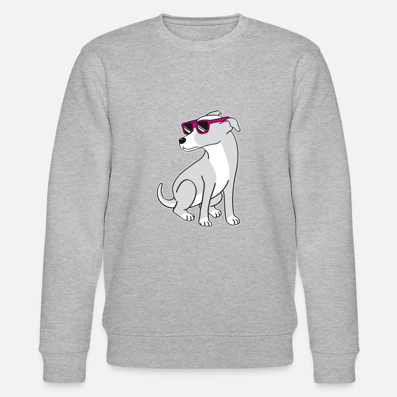 Hund mit Sonnenbrille - Stanley/Stella Unisex Bio-Sweatshirt CHANGER - Grau meliert