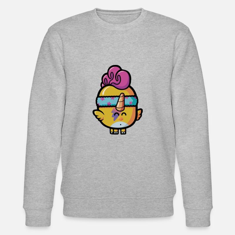 Licorne Poussin - Sweat bio CHANGER Stanley/Stella Unisexe - gris chiné