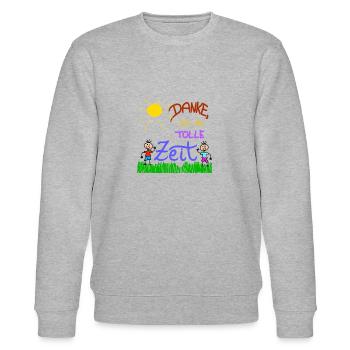 Danke für die tolle Zeit - Stanley/Stella Unisex Bio-Sweatshirt CHANGER  - Grau meliert - Vorne - Nik (191cm) & Marisol (170cm)