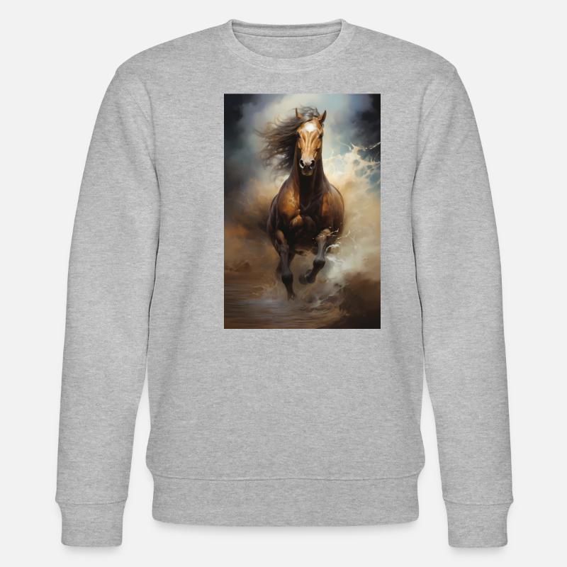Cheval - Sweat bio CHANGER Stanley/Stella Unisexe - gris chiné