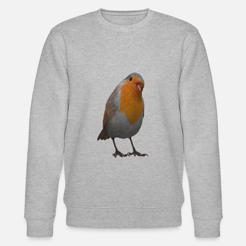 Rotkehlchen Design - Stanley/Stella Unisex Bio-Sweatshirt CHANGER  - Grau meliert