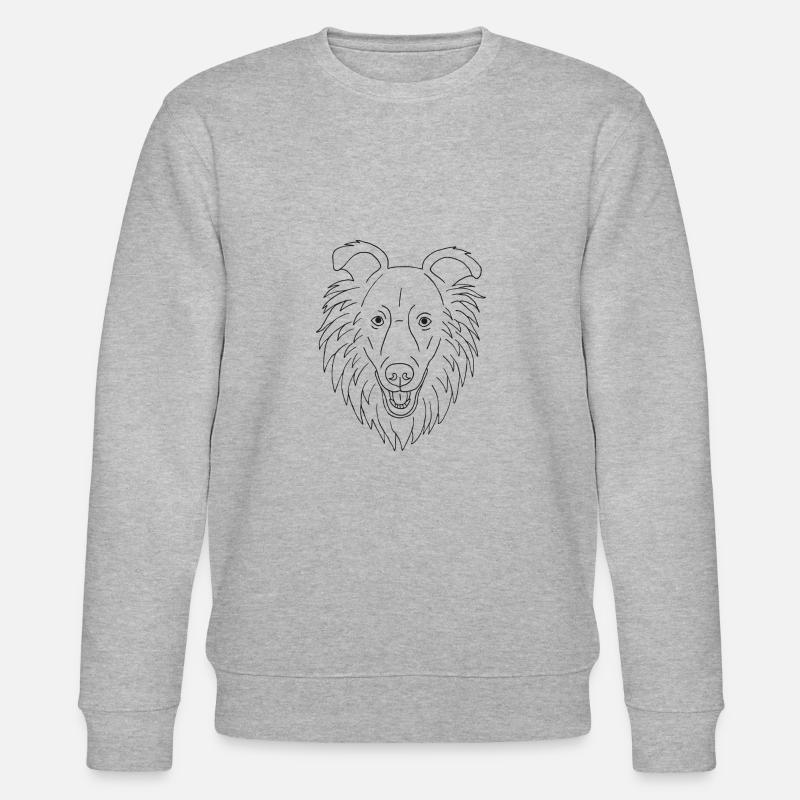 Collie Kopf - Stanley/Stella Unisex Bio-Sweatshirt CHANGER  - Grau meliert